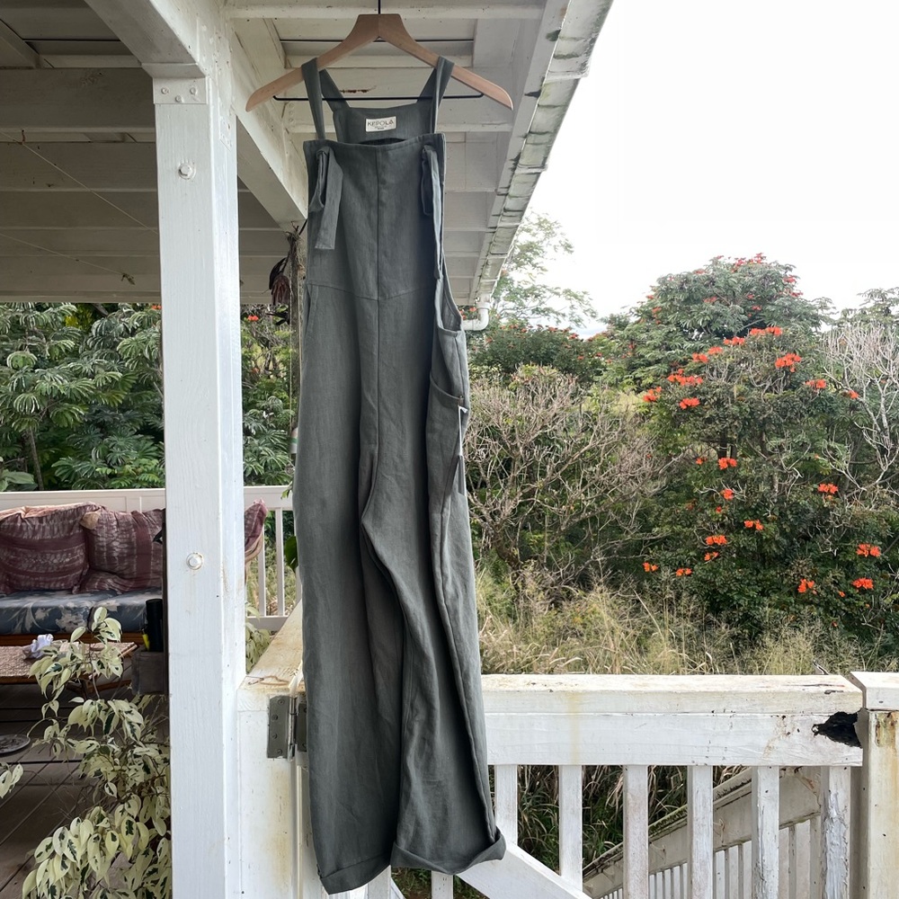 Kepola Design House Linen Overalls NWT